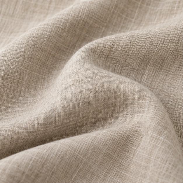 Illustration générée : lin beige souple, à la texture naturelle